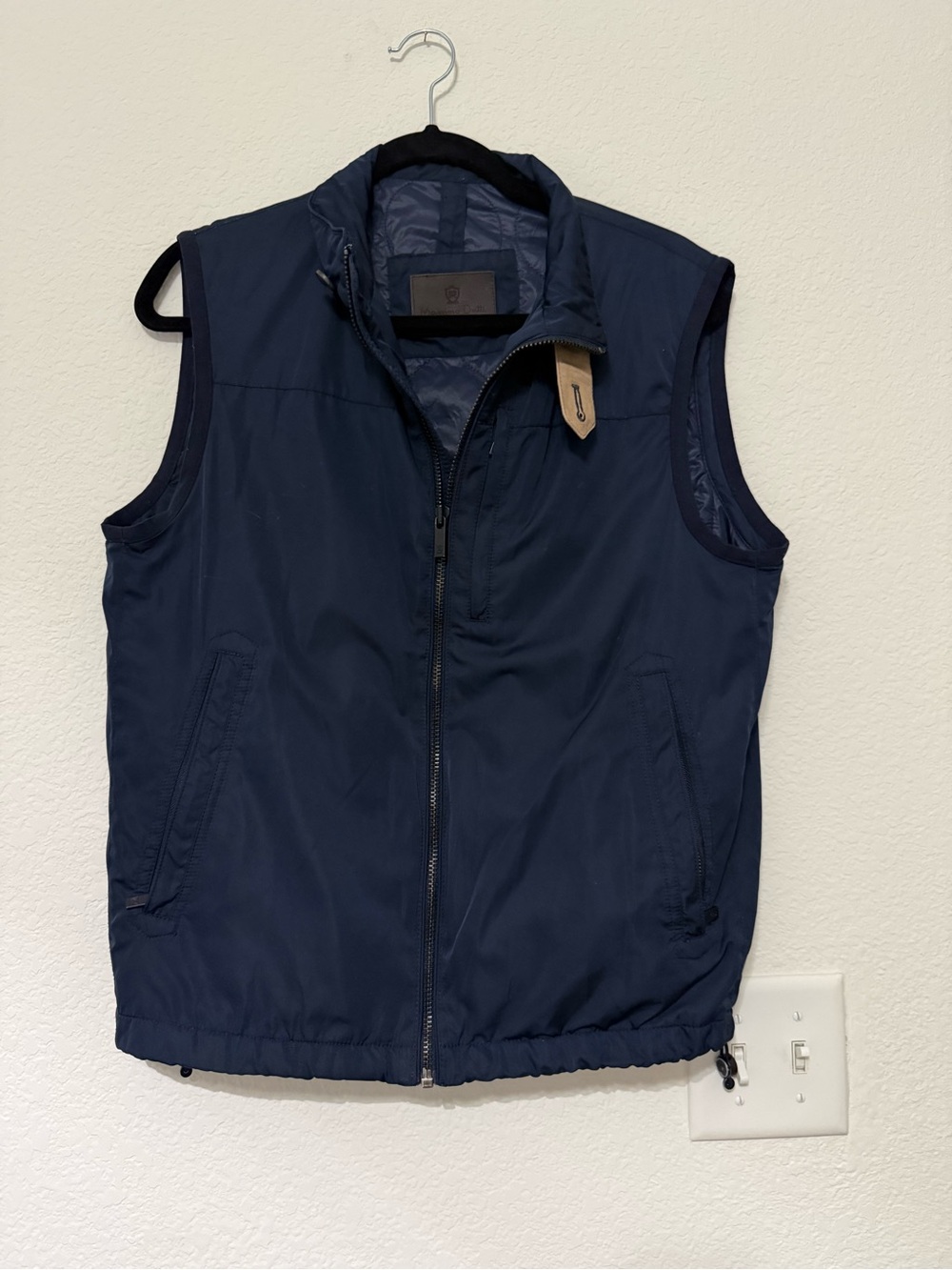 Massimo Dutti Navy Quilted Vest